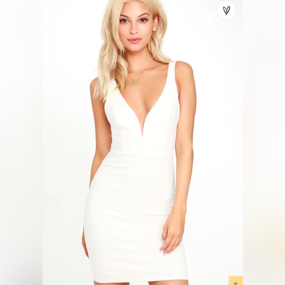 Lulus Perfect Pick White Bodycon Dress